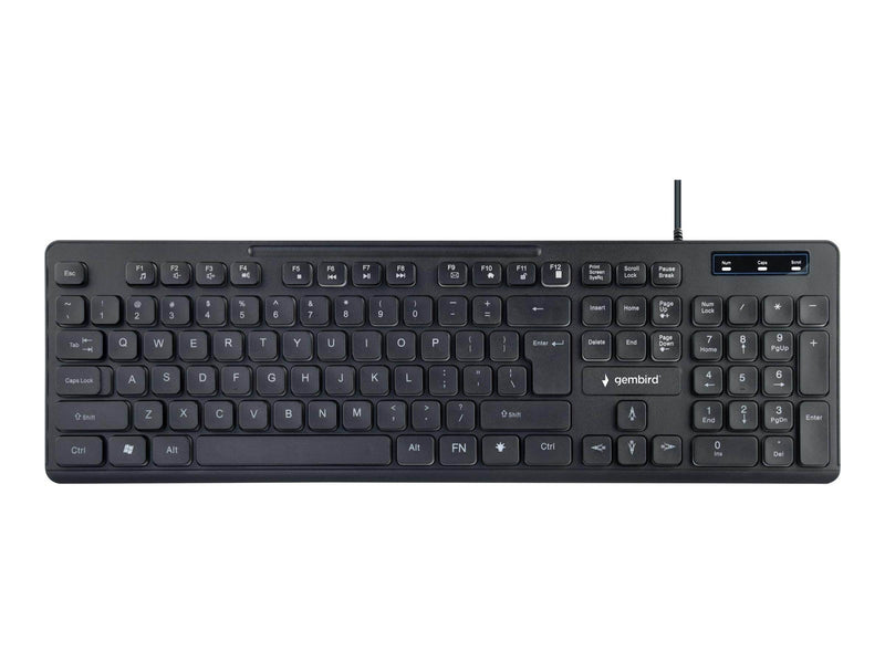 Gembird KB-UML-02 - keyboard - US - black - Tastaturen - Englisch - US - Schwarz