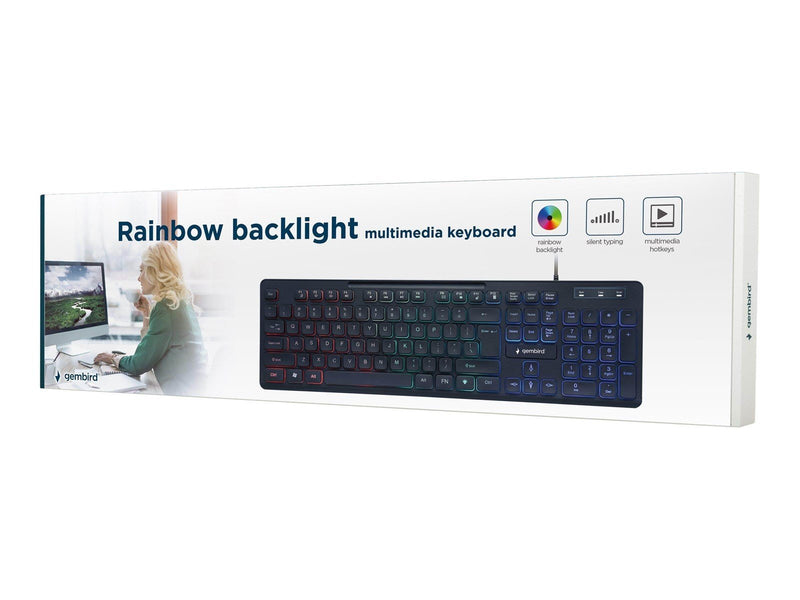 Gembird KB-UML-02 - keyboard - US - black - Tastaturen - Englisch - US - Schwarz