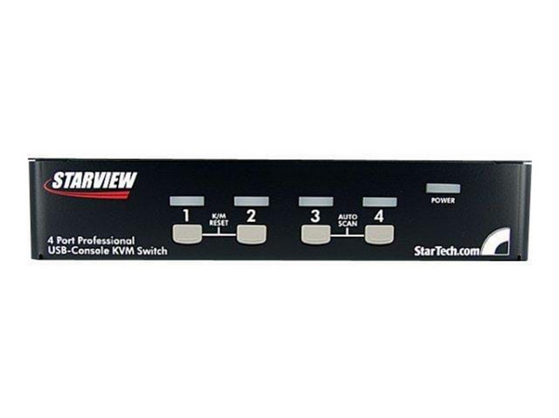 StarTech.com 4 Port 1U Rack Befestigungskit USB KVM Switch mit OSD - KVM Switch - 4 Anschlüsse