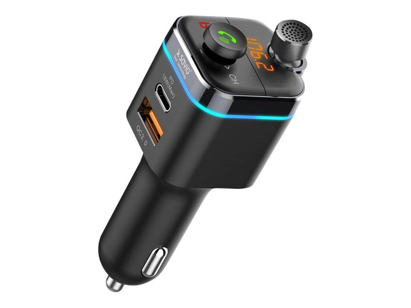 Savio TR-12 - Bluetooth hands-free car kit / FM transmitter / charger for mobile phone