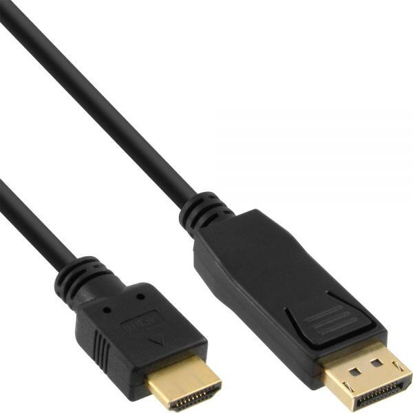 InLine DisplayPort zu HDMI Konverter Kabel 1m, vergoldete Kontakte, schwarz