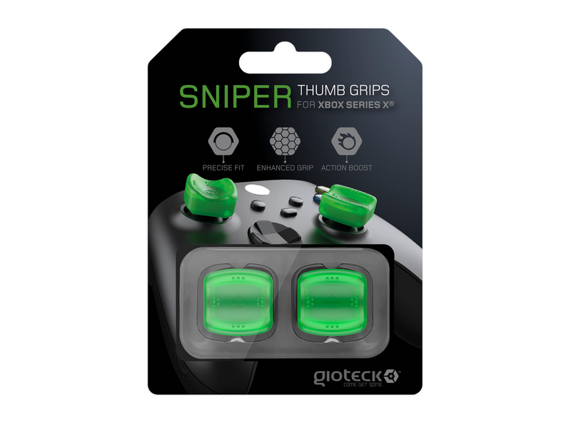 Gioteck Xbox Series X Sniper Tomel Thumb Grip Package - Green - Miscellaneous Zubehör für Spielkonsole - Microsoft Xbox One