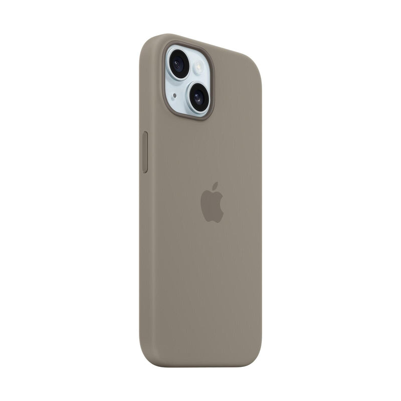 Apple Silikon Case mit MagSafe für Apple iPhone 15, tonbraun