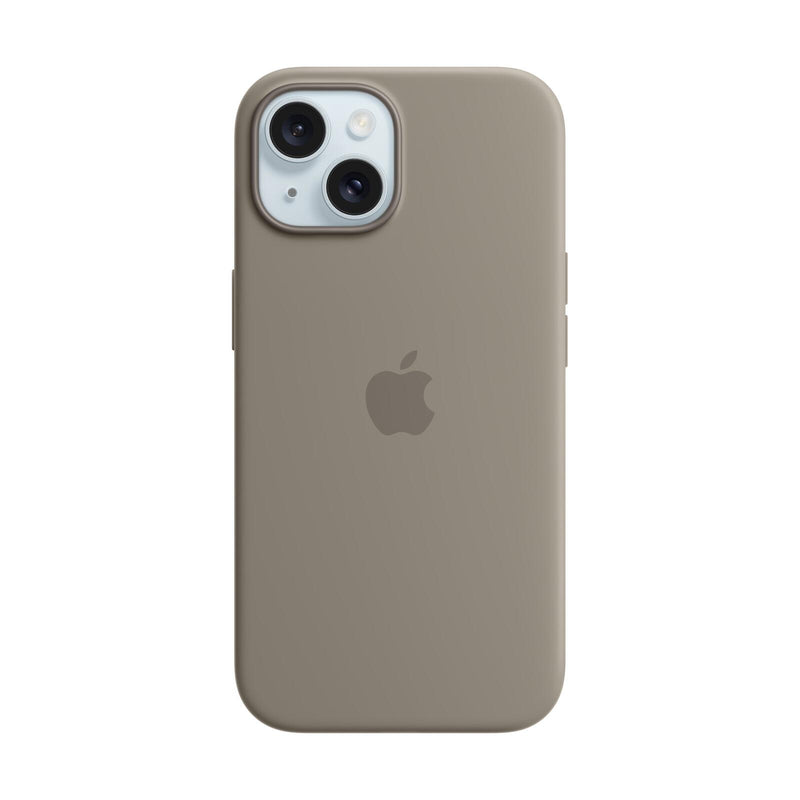 Apple Silikon Case mit MagSafe für Apple iPhone 15, tonbraun