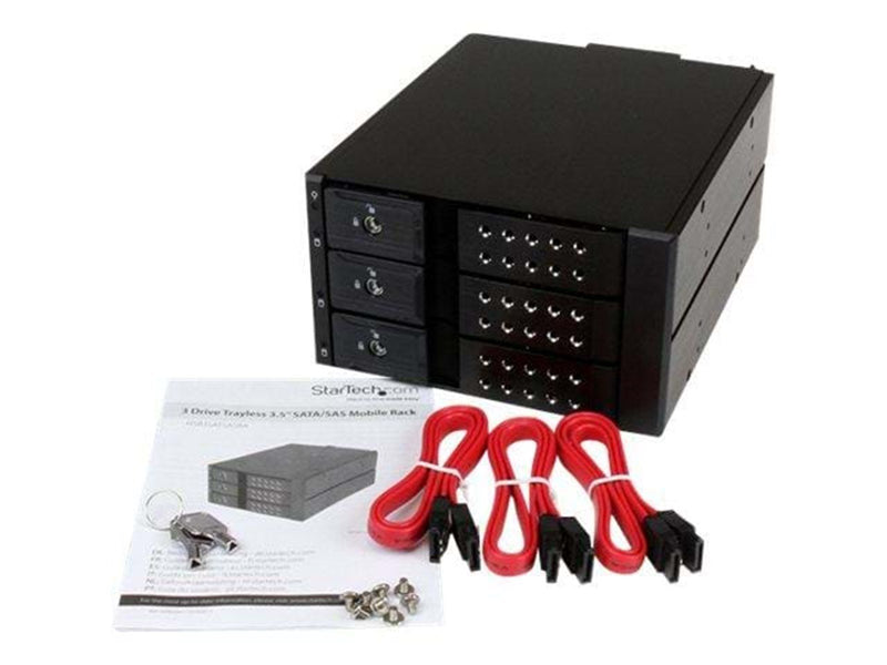 StarTech.com 3 Bay Trayless Hot Swap 3.5" SATA Festplatten-Füllplatte Mobile Rack Backplane