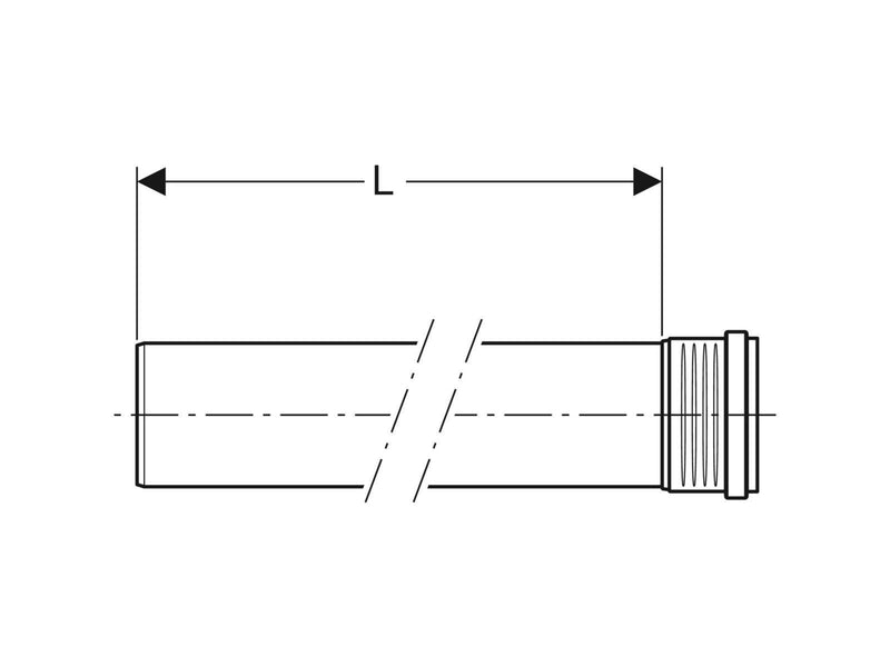 Geberit silent drain pipe 110x500mm 1mf black pp