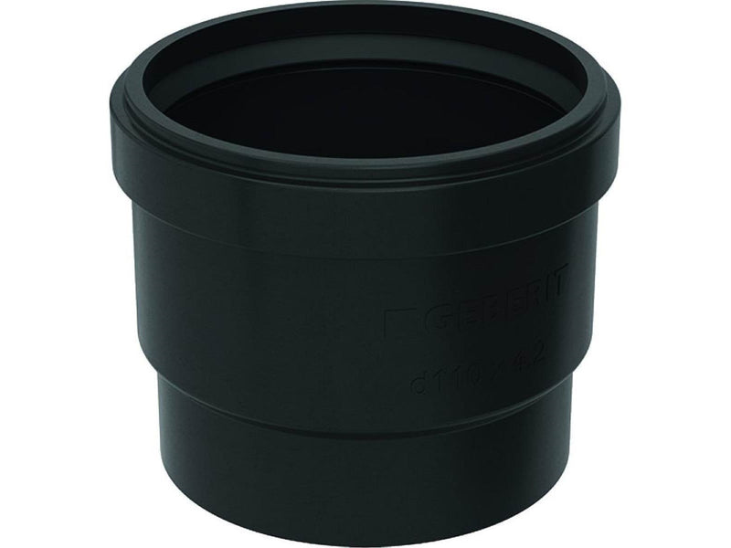 Geberit Pe connector sleeve geberit 75mm o-ring black.