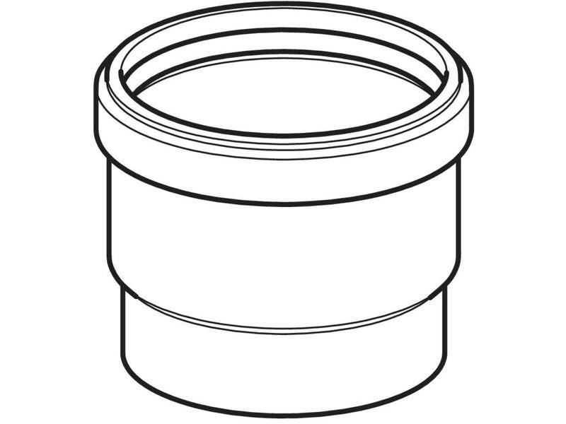 Geberit Pe connector sleeve geberit 75mm o-ring black.