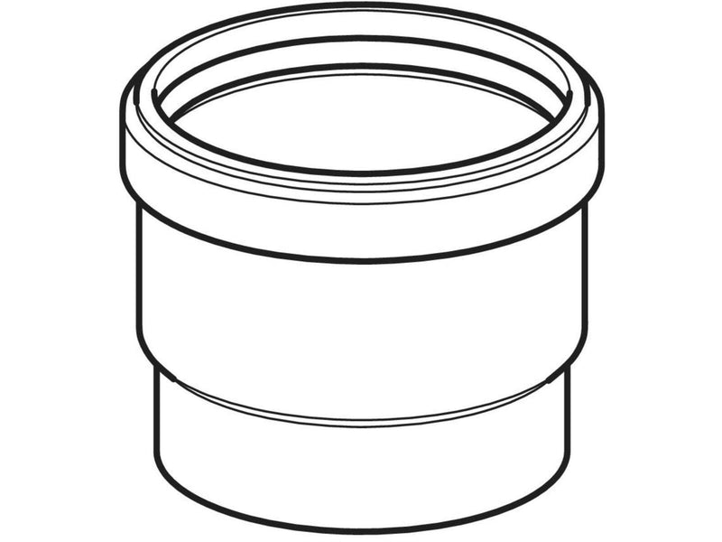 Geberit Pe connector sleeve geberit 75mm o-ring black.
