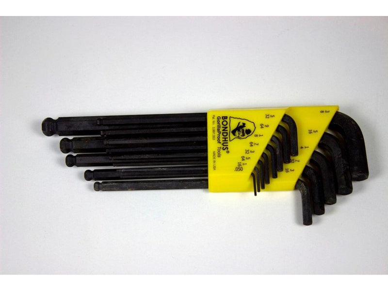 Wareco Set of l-wrenches proguardTM ball end bondhus blx13 0.05-3/8