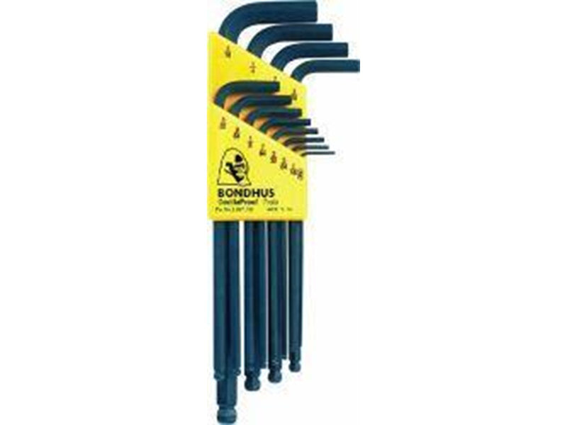 Wareco Set of l-wrenches proguardTM ball end bondhus blx12  0.05-5/16