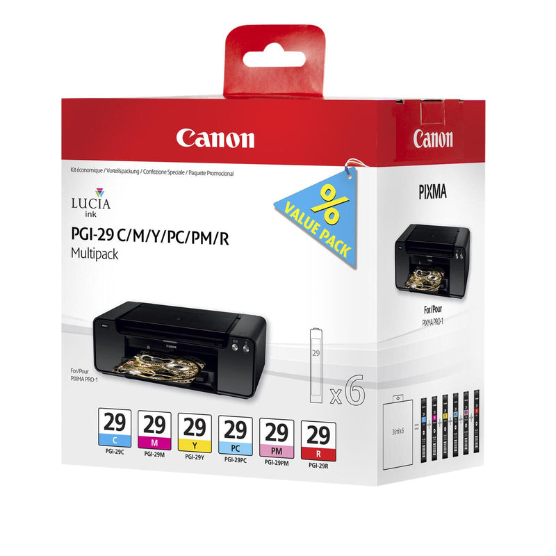 Canon Original PGI-29 Druckerpatronen 6er-Multipack - C/M/PC/PM/Y/R