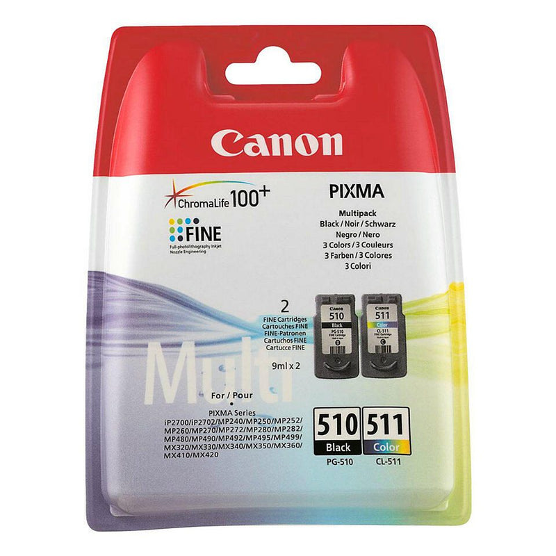 Canon Original PG-510/CL-511 Druckerpatronen 2er-Pack - BK/C/M/Y