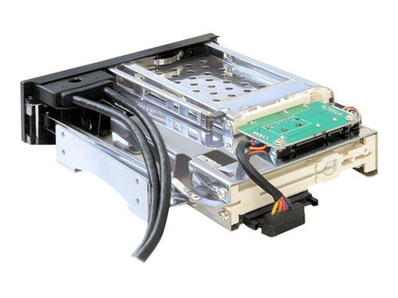 DeLOCK 5.25 Mobile Rack für 1 x 2.5 + 1 x 3.5 SATA Festplatten-Füllplatte + 2 x USB 3.0 Ports