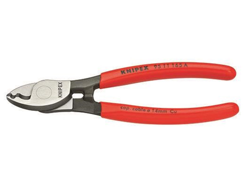 KNIPEX cable shears 95 11 65 a sb twin cutting edge