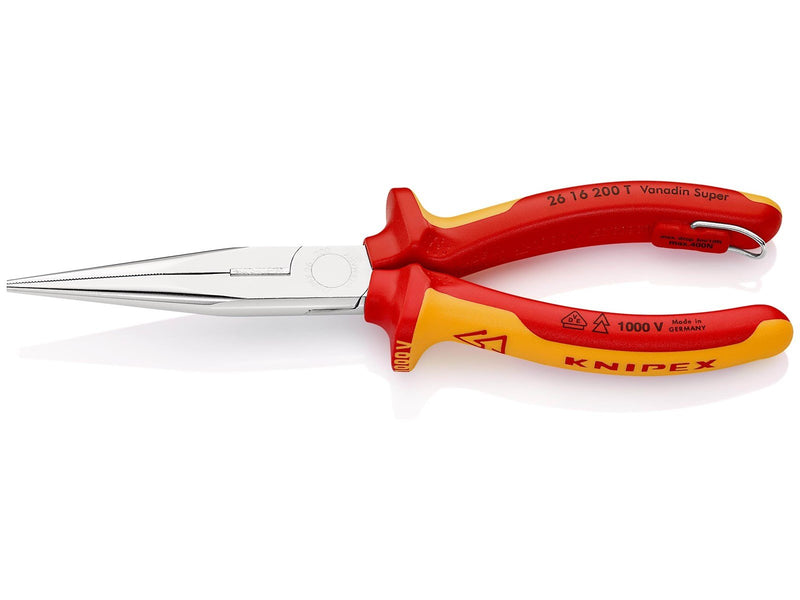 KNIPEX Flachrundzangen mit Schneide, (Storchschnabelzangen)