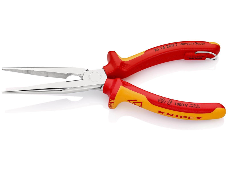KNIPEX Flachrundzangen mit Schneide, (Storchschnabelzangen)