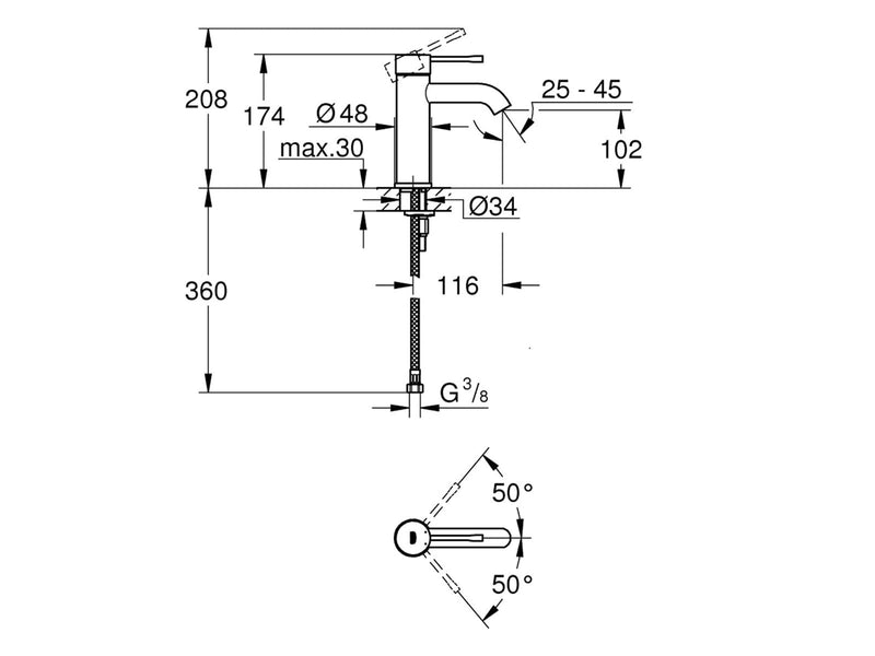 Grohe Essence ohm basin smooth body s-size