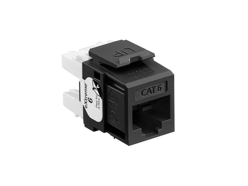 Leviton Extreme cat 6 utp jack 110-style - black