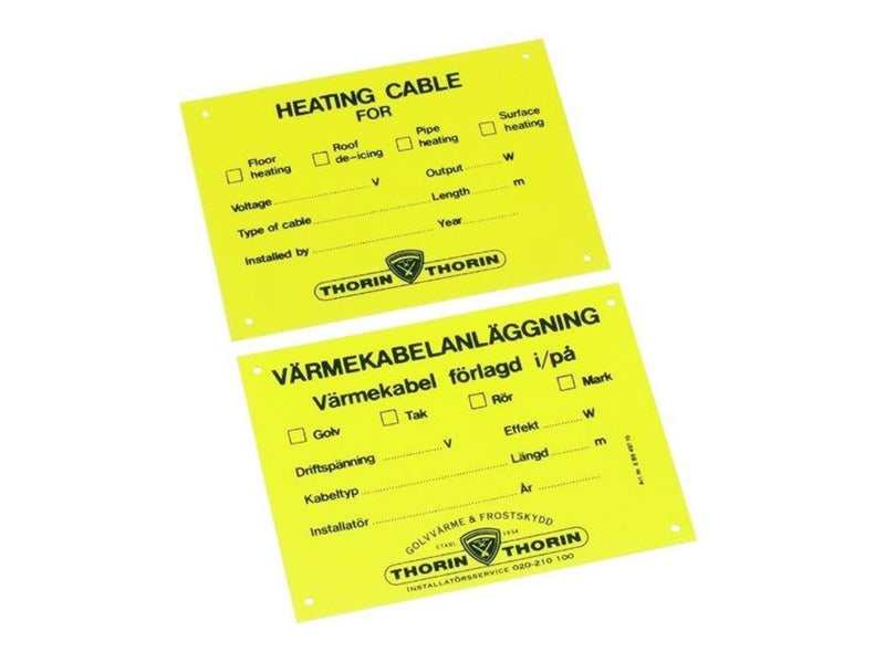 Raychem Warning label heattracing