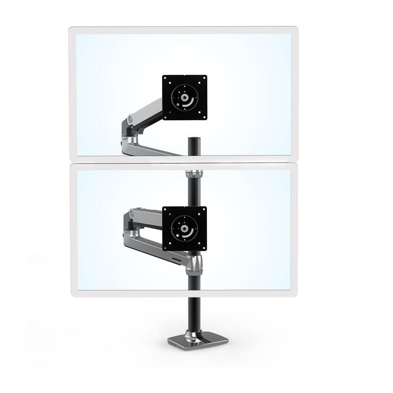 Ergotron LX Dual Monitor Arm - Monitor Tischhalterung mit patentierter CF-Technologie für 2 Displays bis 101,6 cm (40')