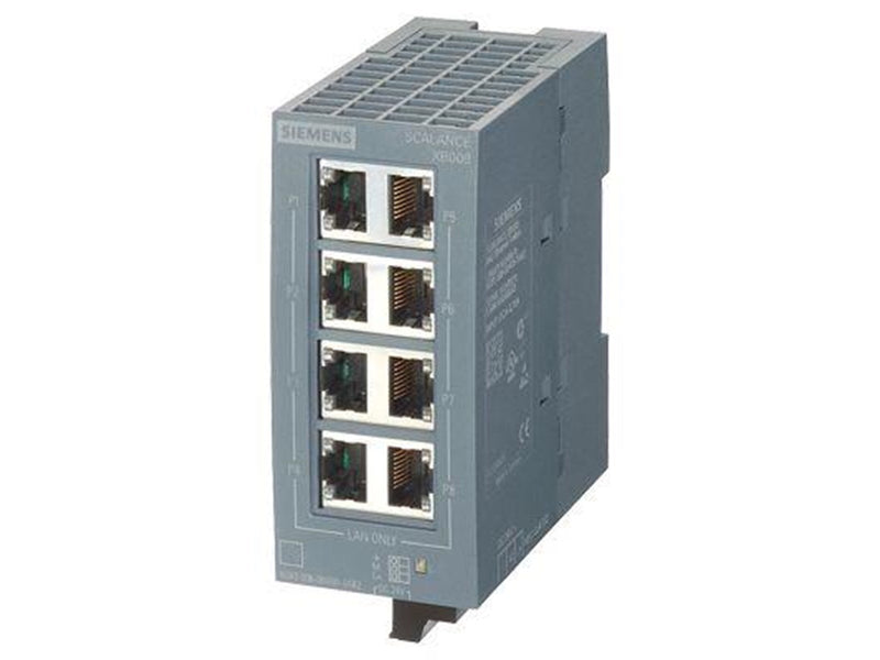 Siemens Scalance xb008 unmanaged industrial ethernet switch for 10/100 mbit/s