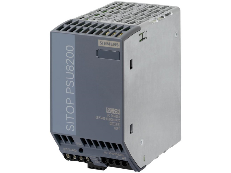 Siemens Sitop psu8200 24 v/20 a stabilized power supply input: 3 400-500 v