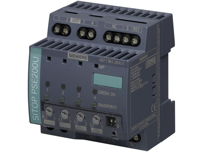 Siemens Sitop pse200u 3 a selectivity module 4 channels input: 24 v dc output: 24v dc/3 a