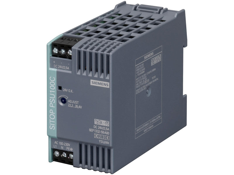 Siemens Sitop psu100c 24v/2.5 a stabilized power supply input:
