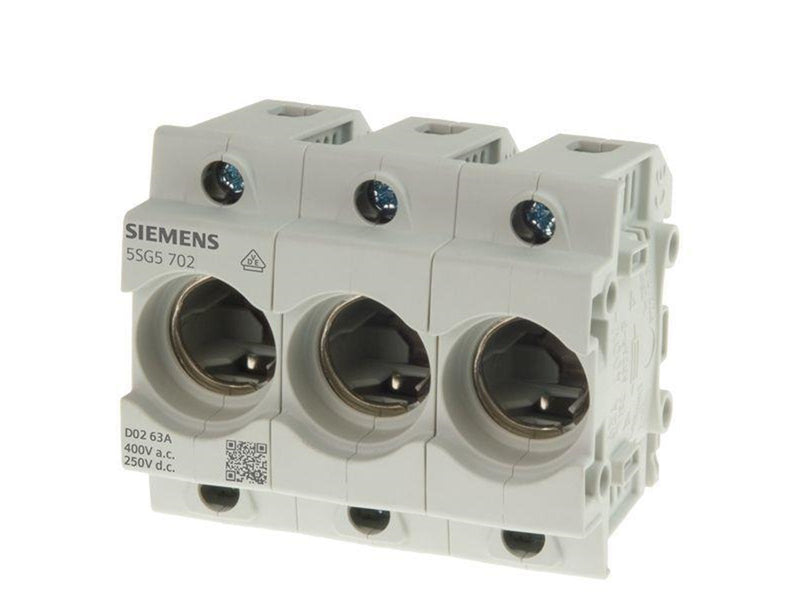 Siemens Neozed fuse base d02 3-pole 63 a