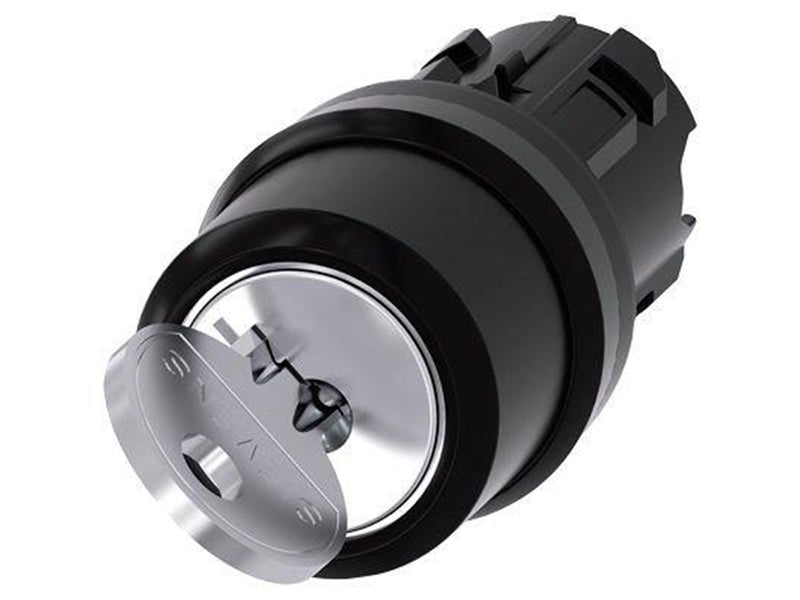 Siemens Ronis key-operated switch 22 mm round plastic lock number sb30 with 2 keys 2 switch positions o-i latching actuating ang