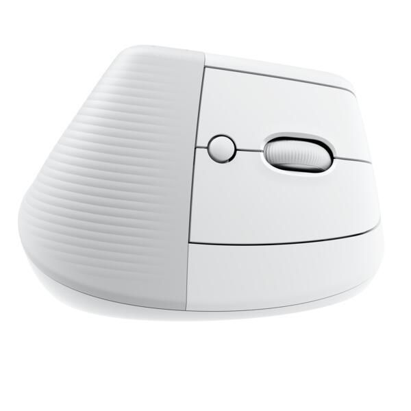 Logitech Lift ergonomische vertikale Maus für Rechtshänder (kabellos, weiß)