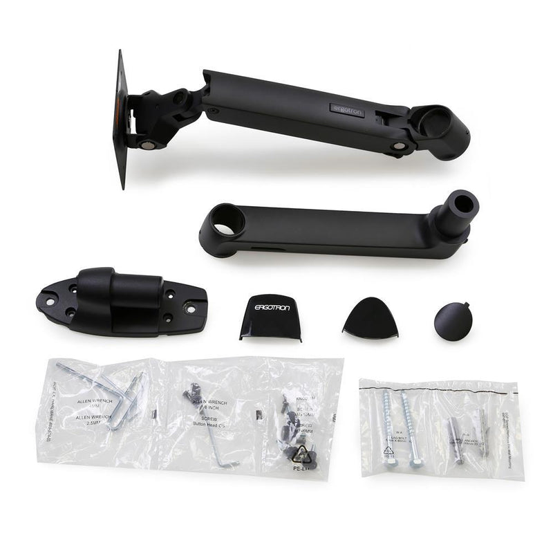 Ergotron LX Monitor Arm in Schwarz - Wandhalterung mit patentierter CF-Technologie für Bildschirme bis 86,36cm (34 Zoll)