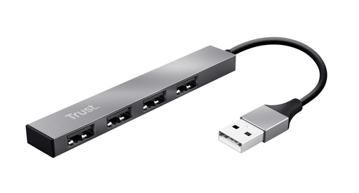 Trust Halyx Mini-USB-Hub aus Aluminium mit 4 Anschlüssen - Silber