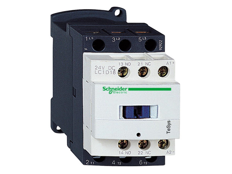 Schneider Electric Tesys d contactor lc1d18bl 3p(3 no) - ac-3 -  440 v 18 a - 24 v dc coil