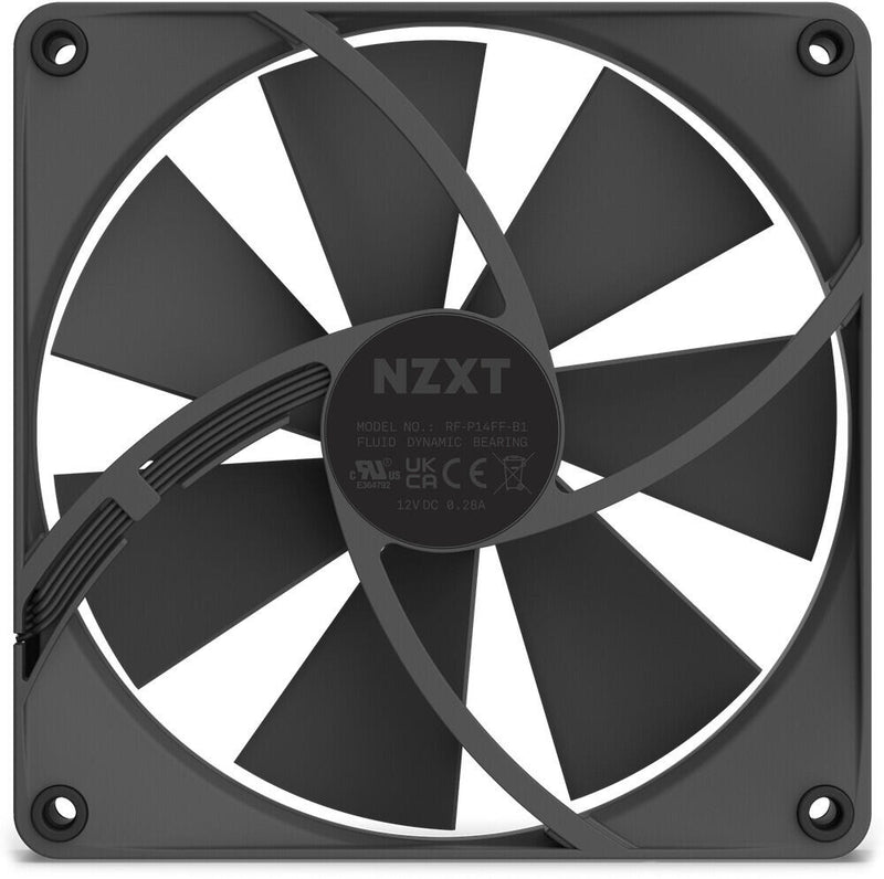 NZXT F140P - Gehäuselüfter, Matt Schwarz