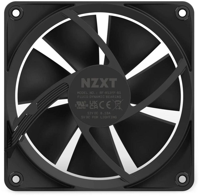 NZXT F120 RGB - Gehäuselüfter, Matt Schwarz (120mm, 20xLED)