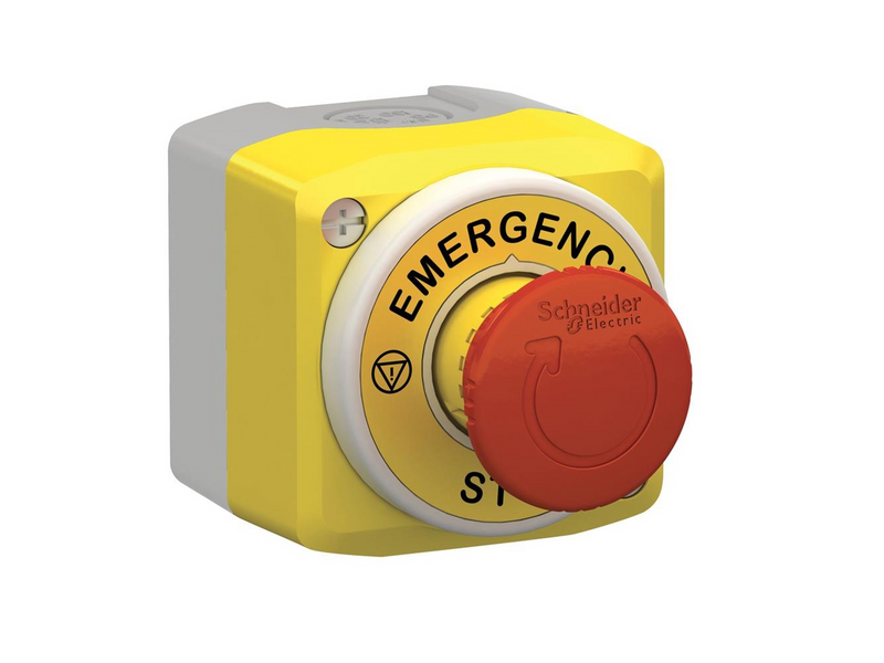 Schneider Electric Emergency stop control station marked with iec symbols ø40 mm emergency stop and build-in led with 2 colors (