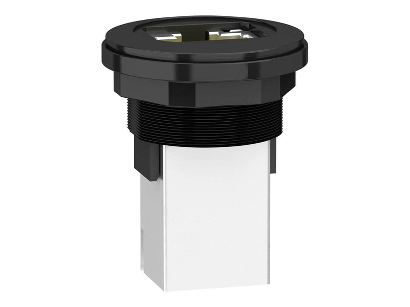Schneider Electric Rj45 port for ø22 mm mounting for ethernet female/female connector on both sides
