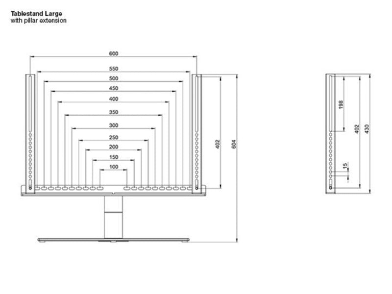Multibrackets M VESA Extender Kit Turn & Motorized Tablestand 30 kg