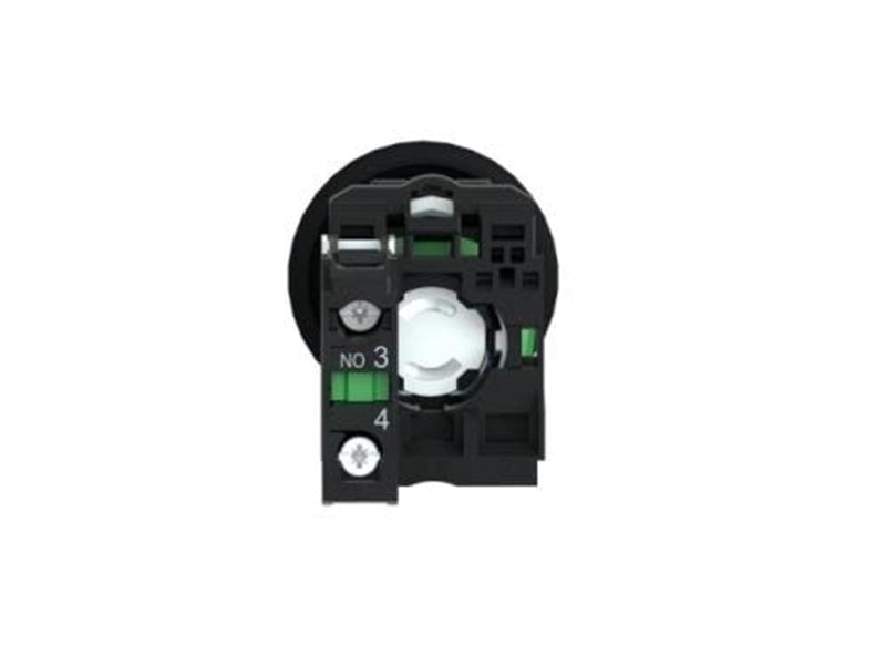 Schneider Electric Harmony toad print complete with ø40 mm toad head in black with spring return 1xno xb5ac21