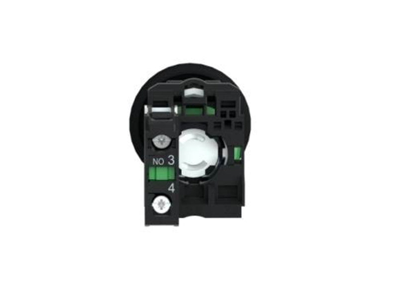 Schneider Electric Harmony toad print complete with ø40 mm toad head in black with spring return 1xno xb5ac21