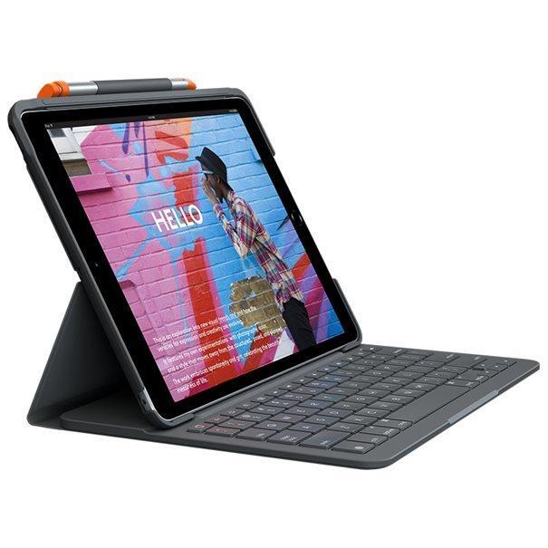 Logitech Slim Folio Tastatur Education Deutsch bulk grafit