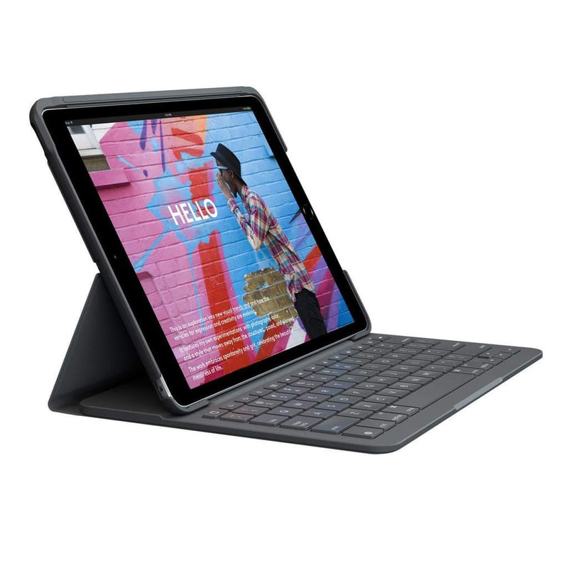 Logitech Slim Folio Tastatur Education Deutsch bulk grafit