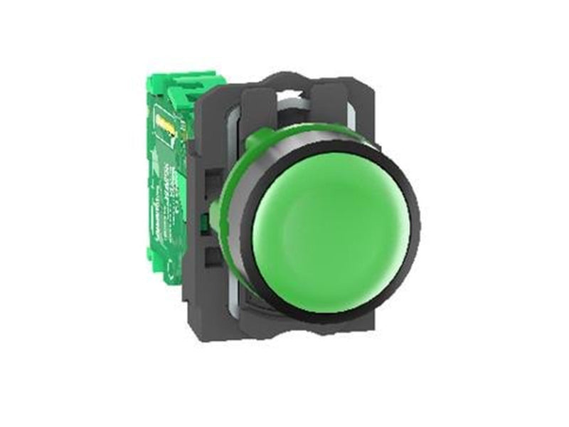 Schneider Electric Wireless and batteryless push button plastic green ø22 spring return with transmitter