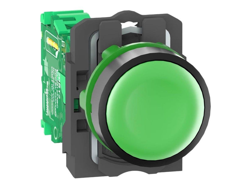 Schneider Electric Wireless and batteryless push button plastic green ø22 spring return with transmitter
