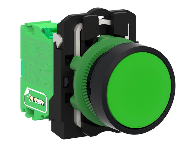 Schneider Electric Wireless and batteryless push button plastic green ø22 spring return with transmitter