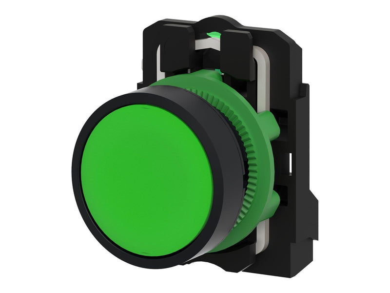Schneider Electric Wireless and batteryless push button plastic green ø22 spring return with transmitter