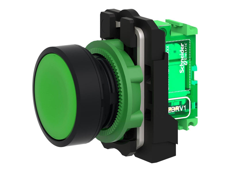 Schneider Electric Wireless and batteryless push button plastic green ø22 spring return with transmitter