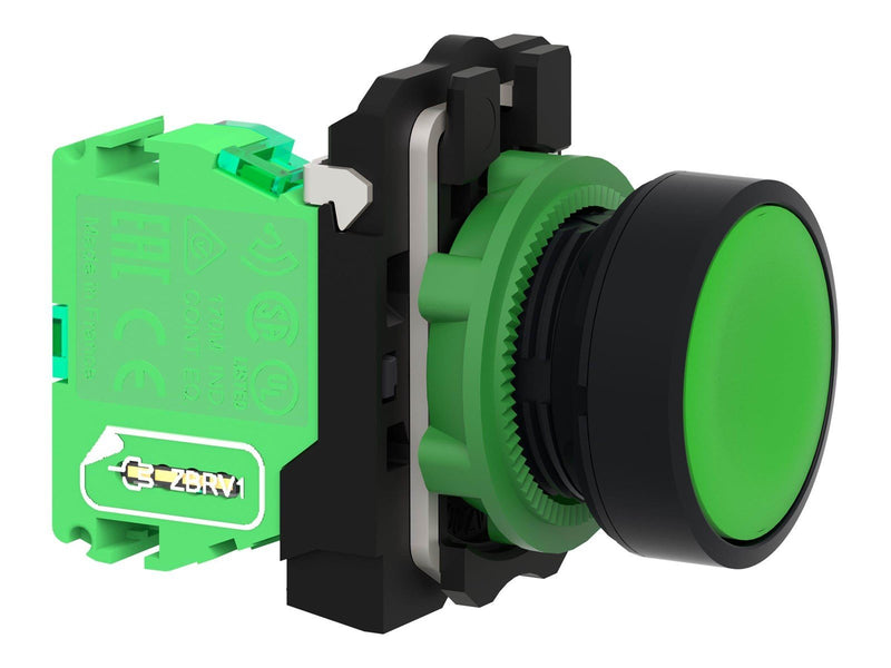 Schneider Electric Wireless and batteryless push button plastic green ø22 spring return with transmitter